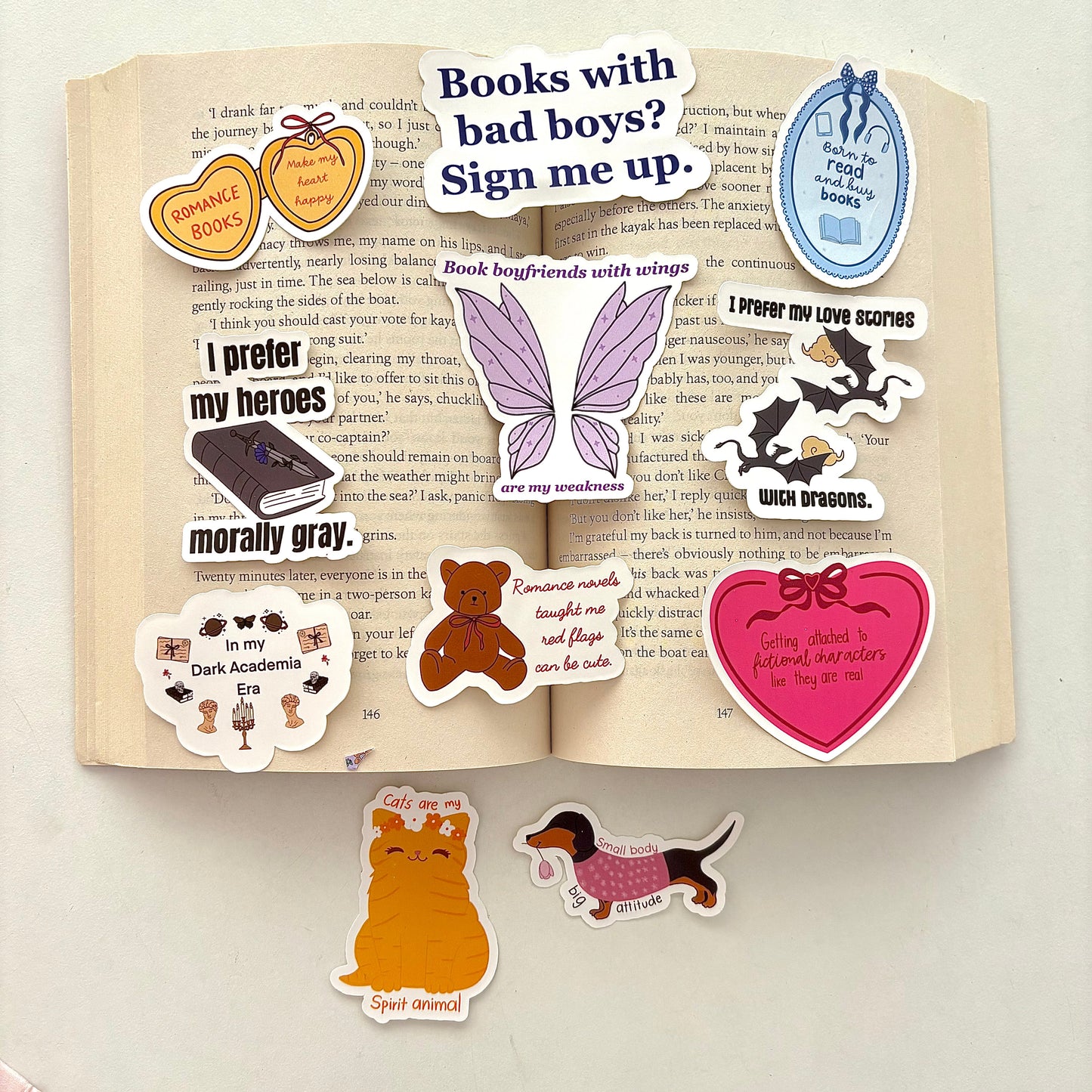 Book lover stickers
