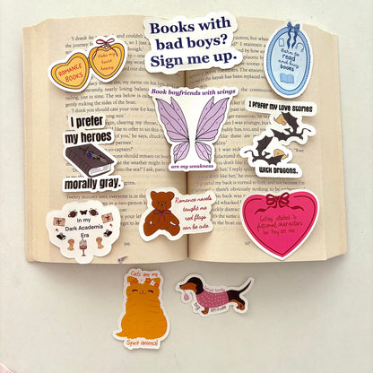Book lover stickers