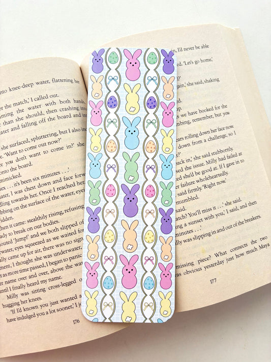 Peeps bookmark, Gingham Easter eggs bookmark