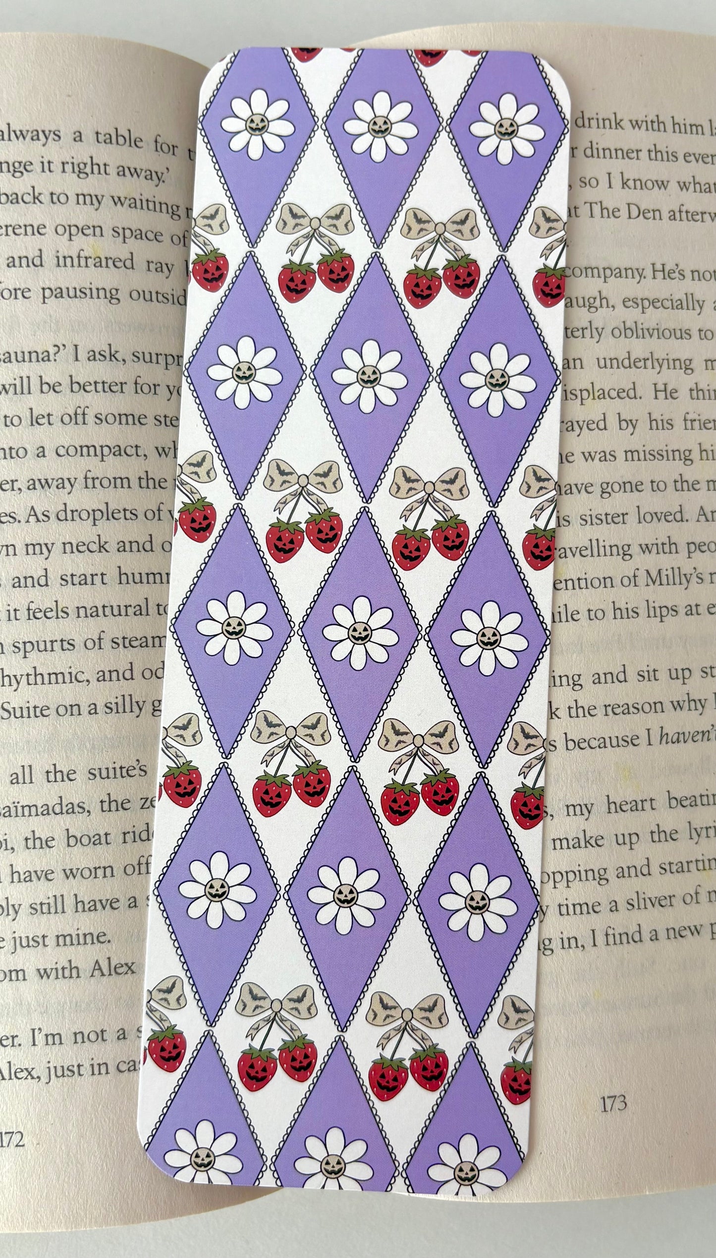Spooky Strawberry Patch Bookmark