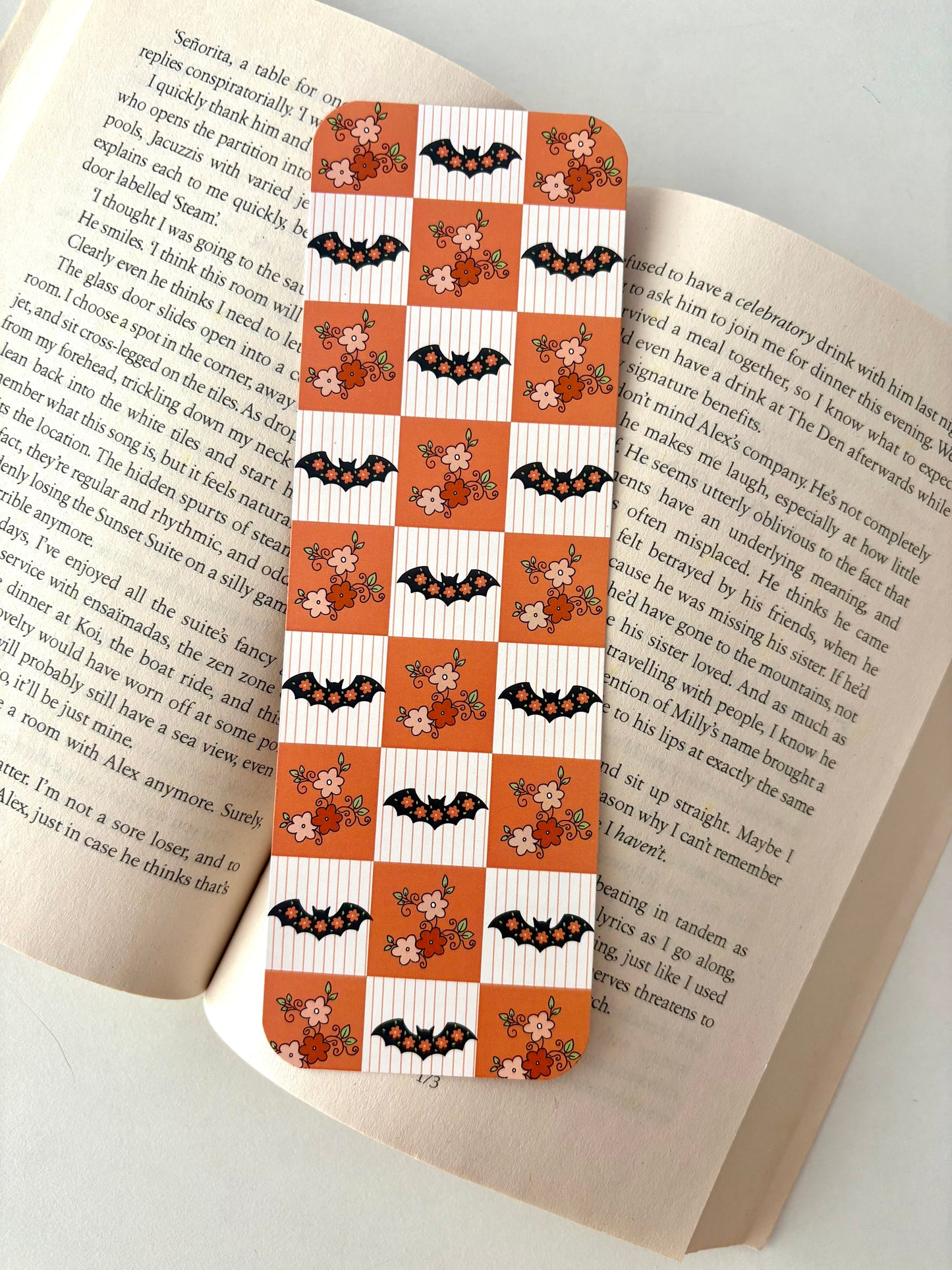 Floral Bats Bookmark