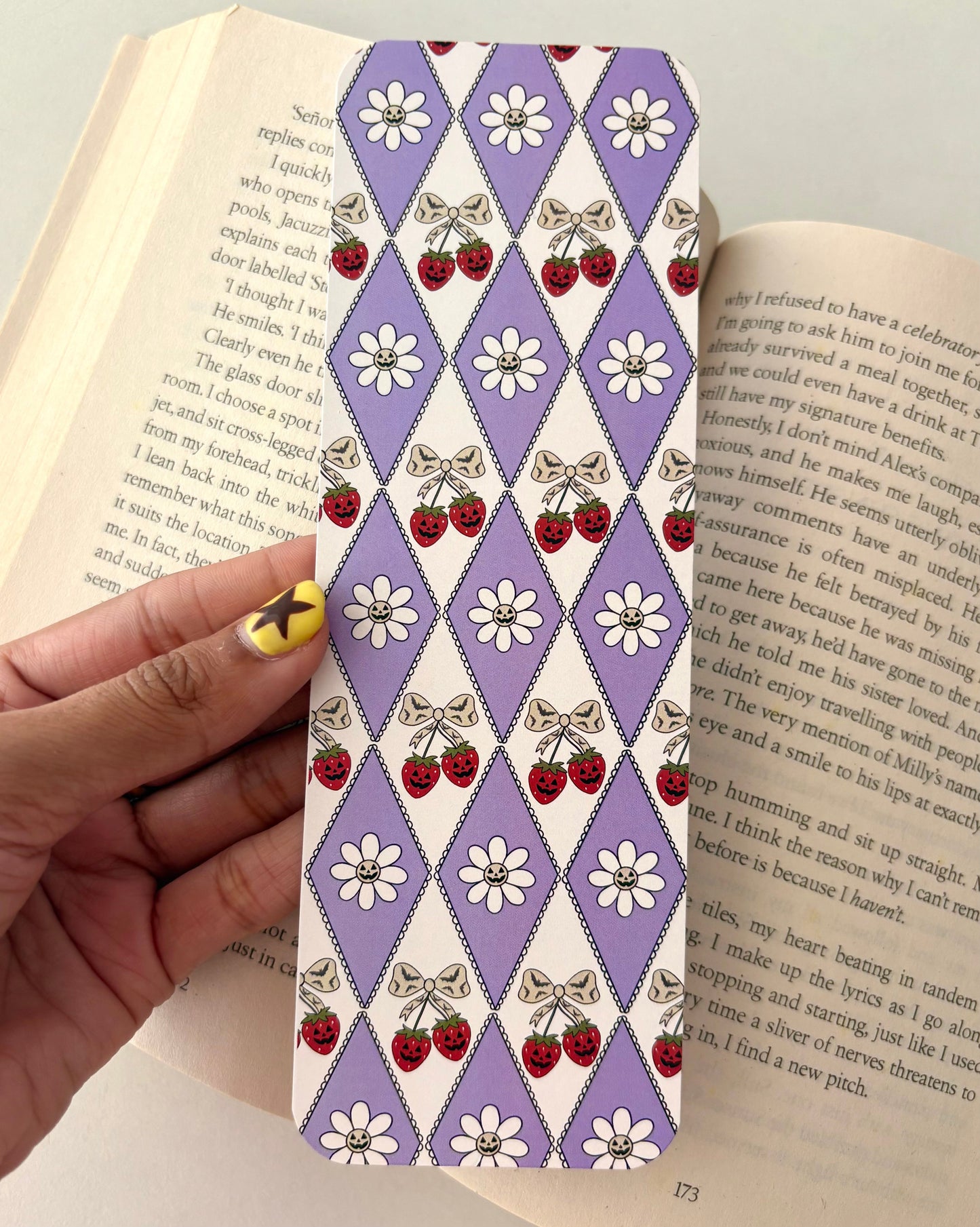 Spooky Strawberry Patch Bookmark