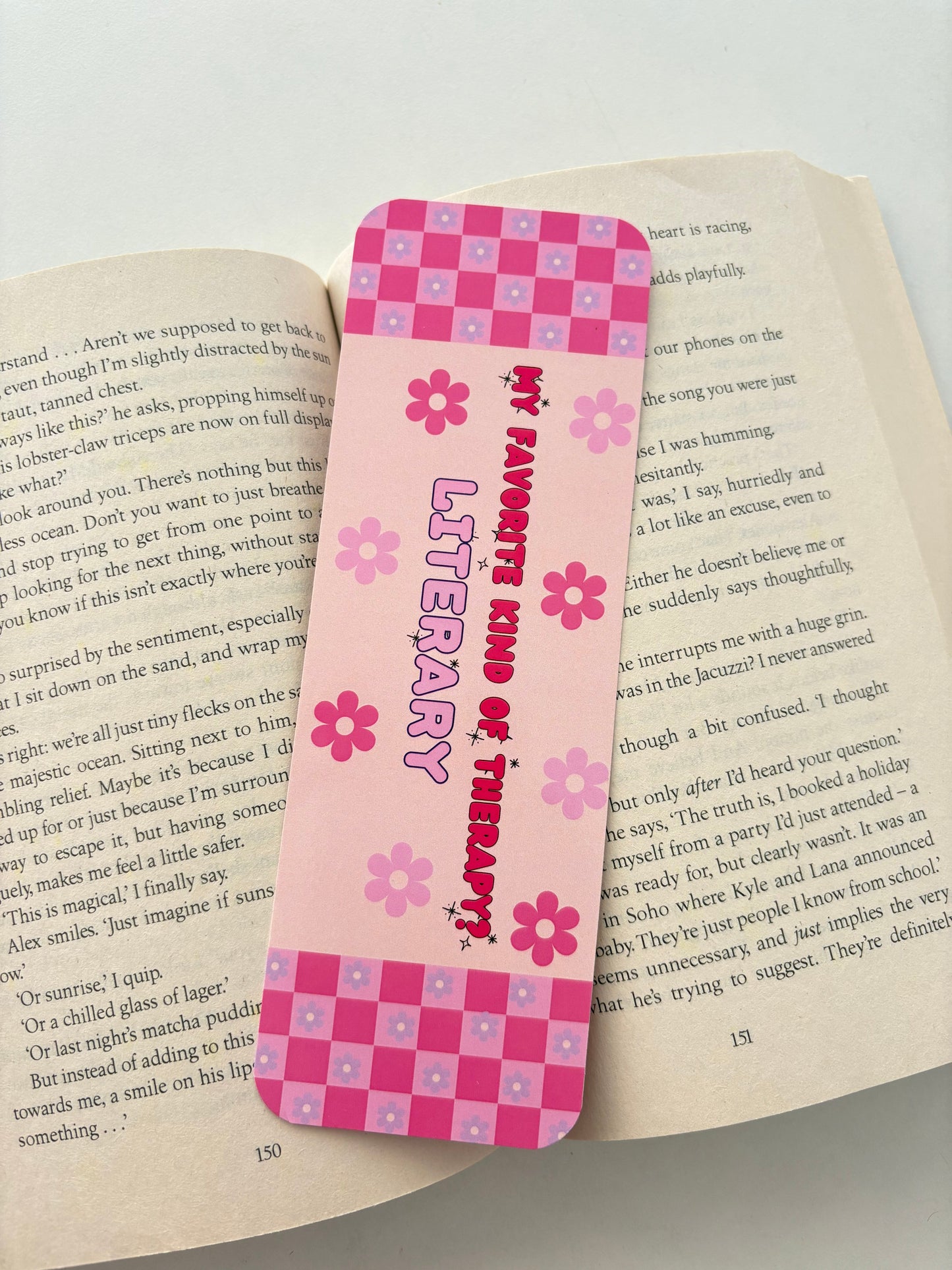 Books & Coffee bookmark, Little miss brings her books bookmark, Favourite kind of therapy bookmark