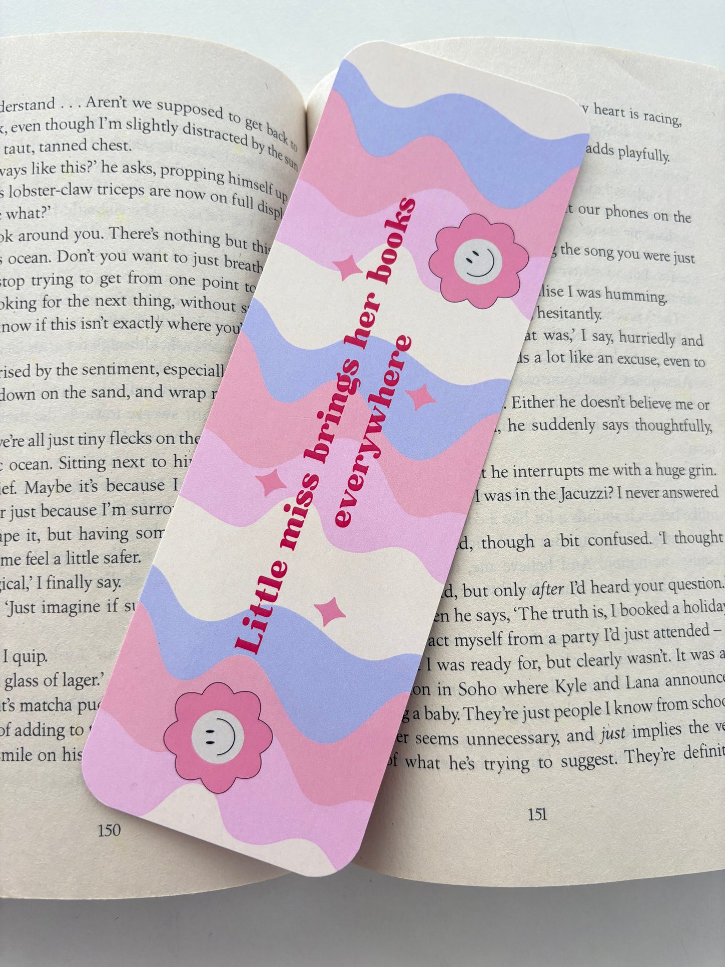 Books & Coffee bookmark, Little miss brings her books bookmark, Favourite kind of therapy bookmark