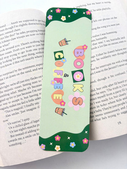 Books & Coffee bookmark, Little miss brings her books bookmark, Favourite kind of therapy bookmark